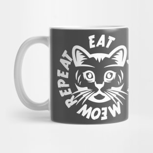 Eat Sleep Meow Repeat Mug